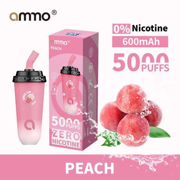AMMO 1 Device Peach 0% Nicotine Supercup 蜜桃苏打 奶茶杯