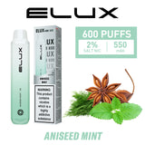 ELUX Vibe Aniseed Mint 2% Nicotine Disposable Vape Pod