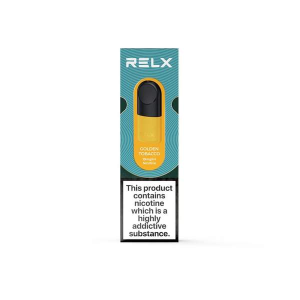 RELX Pod 2 Pod Pack Golden Tobacco 2% Nicotine 18mg/ml TPD