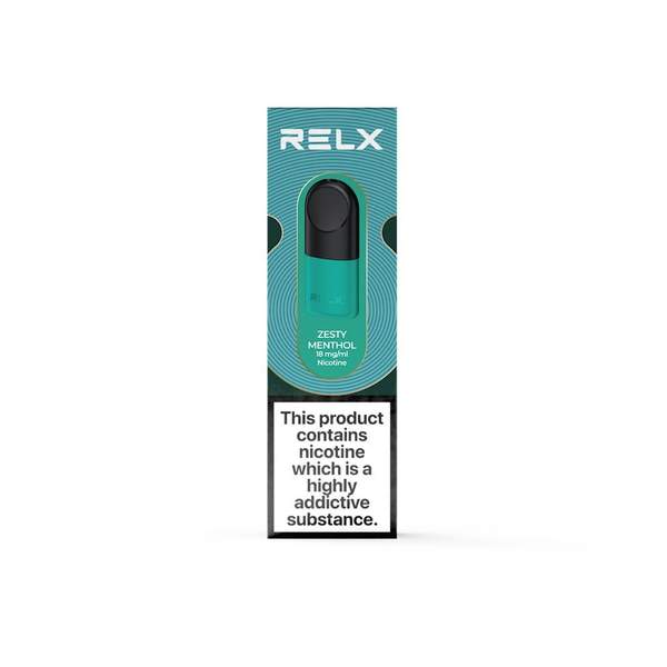 RELX Pod 2 Pod Pack Zesty Menthol 2% Nicotine 18mg/ml TPD