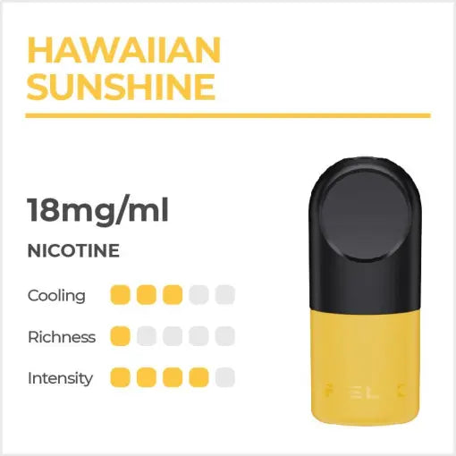 RELX Pod 2 Pod Pack Hawaiian Sunshine 2% Nicotine 18mg/ml TPD